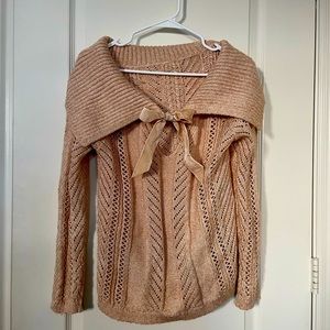 Blush cowl neck sweater